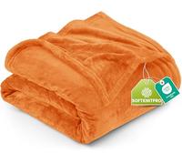 Utopia Bedding Coperta in Pile Coperta Leggera per Letto, Divano o Divano, Adatta a Tutte le Stagioni [259x228 cm, Arancio Bruciato]