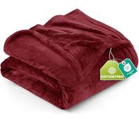 Utopia Bedding Coperta in Pile Coperta Leggera per Letto, Divano o Divano, Adatta a Tutte le Stagioni [259x228 cm, Borgogna]
