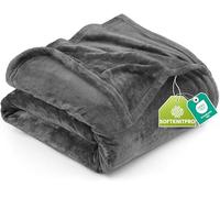 Utopia Bedding Coperta in Pile Coperta Leggera per Letto, Divano o Divano, Adatta a Tutte le Stagioni [228x193 cm, Grigio]