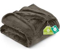 Utopia Bedding Coperta in Pile Coperta Leggera per Letto, Divano o Divano, Adatta a Tutte le Stagioni [228x228 cm, Marrone]