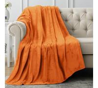 Utopia Bedding Coperta in Pile Coperta Leggera per Letto, Divano o Divano, Adatta a Tutte le Stagioni [152x127 cm, Arancio Bruciato]