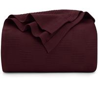 Utopia Bedding Coperta termica leggera in 100% cotone (queen size, 228 x 228 cm), 350 g/m², morbida e traspirante, per tutte le stagioni (bordeaux)