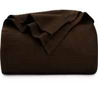 Utopia Bedding Coperta termica leggera in 100% cotone (queen size, 228 x 228 cm), 350 g/m², morbida e traspirante, per tutte le stagioni (marrone)