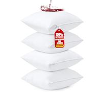 Utopia Bedding Copricuscini Impermeabili 60x60 cm (Set di 4) con Cerniera, Federe Cuscini Letto Certificato Oeko-TEX