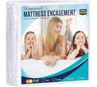 Utopia Bedding, Coprimaterasso con cerniera, 100% impermeabile, a prova di cimici e acari, coprimaterasso assorbente a sei lati