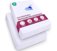 Utopia Bedding Coprimaterasso Impermeabile, 70 x 140 cm, per Materassi Alti Fino a 15 cm, Coprimaterasso in Jersey Leggero e Morbido con Lati Estensibili - Bianco