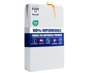 Utopia Bedding Coprimaterasso Impermeabile 90 x 200 x 20 cm con Cerniera, Certificato Oeko-TEX, Proteggi Materasso (Singolo)