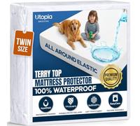 Utopia Bedding Coprimaterasso ipoallergenico, 100% impermeabile (doppio)