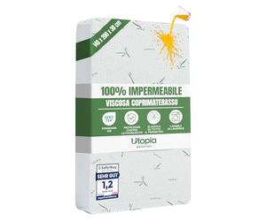 Utopia Bedding Coprimaterasso Matrimoniale Impermeabile 140 x 200 x 30 cm, Certificato OEKO-TEX, Proteggi Materasso, Traspirante, Lavabile, Stile Montato Tutto Intorno Elastico