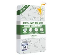 Utopia Bedding Coprimaterasso Matrimoniale Impermeabile 200 x 200 x 30 cm, Certificato OEKO-TEX, Proteggi Materasso, Traspirante, Lavabile, Stile Montato Tutto Intorno Elastico