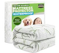 Utopia Bedding Coprimaterasso Matrimoniale Impermeabile Twin Viscosa Premium Proteggi Materasso, Oeko-Tex Certified, Traspirante, Tutto Intorno Elastico