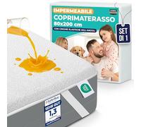 Utopia Bedding Coprimaterasso Singolo Impermeabile 80 x 200 cm, 4 Angoli Elasticizzati, Certificato OEKO-TEX, Proteggi Materasso, Traspirante, Lavabile