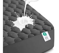 Utopia Bedding Coprimaterasso trapuntato con angoli, impermeabile, per letti singoli, si estende fino a 40 cm di profondità, coprimaterasso elasticizzato con angoli (grigio)