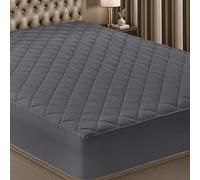 Utopia Bedding Coprimaterasso trapuntato con angoli, per letto king size, elastico, con angoli, si estende fino a 40 cm di profondità, lavabile in lavatrice (grigio)