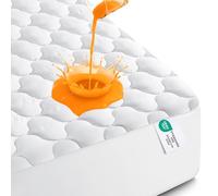 Utopia Bedding Coprimaterasso trapuntato impermeabile 140 x 200 cm, materassino elastico per materasso spesso 30 cm (Bianco)