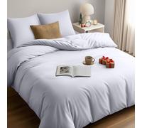 Utopia Bedding Copripiumino 155x220 - Microfibra Copripiumino 155x220cm + Federe 80x80cm - Bianco