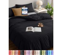 Utopia Bedding Copripiumino Matrimoniale 200x200 cm, Nero | Microfibra Copripiumino 200x200 cm con 2 Federe 50x75 cm, Certificato Oeko-TEX, facile da montare, ideale per case e hotel