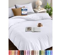 Utopia Bedding Copripiumino Matrimoniale 230x220 cm, Bianco | Microfibra Copripiumino 230x220 cm con 2 Federe 50x75cm, Certificato Oeko-TEX, facile da montare, ideale per case e hotel