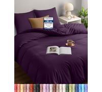 Utopia Bedding Copripiumino Matrimoniale 240x220 cm, Viola | Microfibra Copripiumino 240x220 cm con 2 Federe 65x65 cm, Certificato Oeko-TEX, facile da montare, ideale per case e hotel