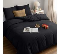 Utopia Bedding Copripiumino Matrimoniale 240x220 - Microfibra Copripiumino 240x220cm + Federe 65x65cm - Nero