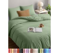 Utopia Bedding Copripiumino Matrimoniale 240x220 - Microfibra Copripiumino 240x220cm + Federe 65x65cm (Verde Salvia)