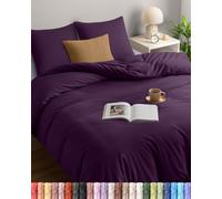 Utopia Bedding Copripiumino Matrimoniale 240x220 - Microfibra Copripiumino 240x220cm + Federe 65x65cm (Viola)