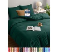 Utopia Bedding Copripiumino Matrimoniale 260x240 cm, Smeraldo | Microfibra Copripiumino 260x240 cm con 2 Federe 65x65 cm, Certificato Oeko-TEX, facile da montare, ideale per case e hotel