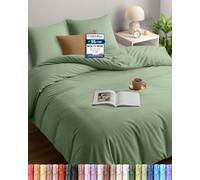 Utopia Bedding Copripiumino Matrimoniale 260x240 cm, Verde Salvia | Microfibra Copripiumino 260x240 cm con 2 Federe 65x65 cm, Certificato Oeko-TEX, facile da montare, ideale per case e hotel