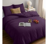 Utopia Bedding Copripiumino Matrimoniale 260x240 - Microfibra Copripiumino 260x240cm + Federe 65x65cm (Viola)