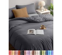 Utopia Bedding Copripiumino Matrimoniale - Microfibra Copripiumino 260x220cm + Federe 50x75cm - Grigio