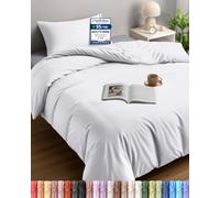 Utopia Bedding Copripiumino Singolo 135x200 cm, Bianco | Microfibra Copripiumino 135x200 cm con 1 Federe 50x75cm, Certificato Oeko-TEX, facile da montare, ideale per case e hotel
