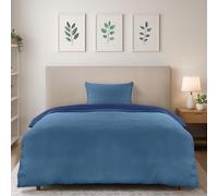 Utopia Bedding Copripiumino Singolo 135x200 cm, Blu Navy/Azzurro | Microfibra Copripiumino 135x200 cm con 1 Federe 50x75cm, Certificato Oeko-TEX, facile da montare, ideale per case e hotel