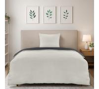 Utopia Bedding Copripiumino Singolo 135x200 cm, Grigio Scuro/Grigio Chiaro | Microfibra Copripiumino 135x200 cm con 1 Federe 80x80 cm, Certificato Oeko-TEX, facile da montare, ideale per case e hotel