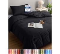 Utopia Bedding Copripiumino Singolo 135x200 cm, Nero
