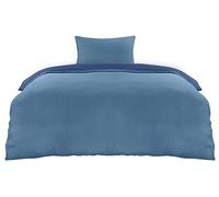 Utopia Bedding Copripiumino Singolo - Microfibra Copripiumino 135x200cm + Federa 50x75cm - Blu Navy/Azzurro