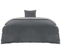 Utopia Bedding Copripiumino Singolo - Microfibra Copripiumino 135x200cm + Federa 80x80cm - Grigio Scuro/Grigio Chiaro