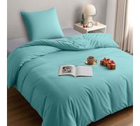 Utopia Bedding Copripiumino Singolo - Microfibra Copripiumino 2pezzi 135x200cm + Federa 80x80cm - Blu Spa