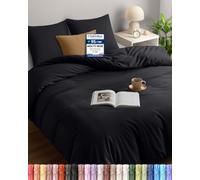 Utopia Bedding Copripiumino Una Piazza e Mezza 155x220 cm, Nero