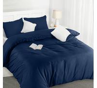 Utopia Bedding Copripiumino Una Piazza e Mezza - Microfibra Copripiumino 200x200cm + Federe 50x75cm - Blu Navy