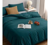 Utopia Bedding Copripiumino Una Piazza e Mezza - Microfibra Copripiumino 200x200cm + Federe 50x75cm - Verde Alzavola