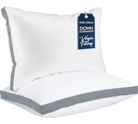 Utopia Bedding Cuscini a soffietto (2 pezzi) di qualità premium - traversine laterali - grigio tassello - Queen - 45,7 x 66,7 cm (UB760-2)