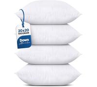 Utopia Bedding Cuscini decorativi per interni (confezione da 4, bianco) - 50 x 50 cm - cuscini per letto e divano - cuscini decorativi per interni