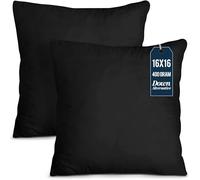 Utopia Bedding Cuscini decorativi per interni e interni, confezione da 2, colore: nero - 40,5 x 40,5 cm