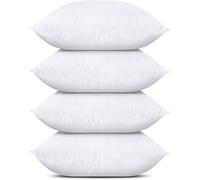 Utopia Bedding - Cuscini decorativi (set da 4, bianco), 45,7 x 45,7 cm, cuscini decorativi per sofà, letto e divano