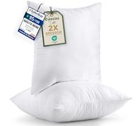 Utopia Bedding Cuscini, Imbottitura per Cuscini, Tessuto Misto Cotone Cuscini Divano, Cuscino Interno (2, Bianco, 50x50 cm)