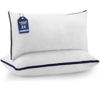 Utopia Bedding Cuscini Letto (Set di 2), 40 x 80 cm Guanciali Letto Coppia, Tessuto spazzolato con Fibra di Poliestere 3D, Morbida e Traspirante Cuscini (Blu Marino)