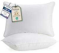 Utopia Bedding Cuscini Letto (Set di 2), 50 x 70 cm Guanciali Letto Coppia, 3D Fibra di Poliestere (Bianco)