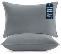 Utopia Bedding Cuscini Letto (Set di 2), 50 x 70 cm Cuscino, Grigio