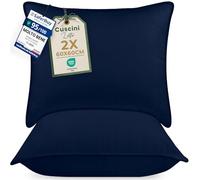 Utopia Bedding Cuscini Letto (Set di 2), 60 x 60 cm Cuscino, Blu Navy