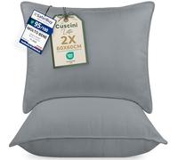 Utopia Bedding Cuscini Letto (Set di 2), 60 x 60 cm Cuscino, Grigio